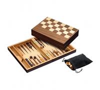 Ensemble D'Échecs Et De Backgammon - Avec Fermeture Magnétique - Champ 32 Mm