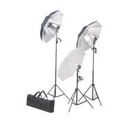 Ensemble d'éclairage de studio: Trépieds et parapluies de 24 watts Blanc