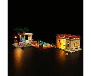 Ensemble d'éclairage LED compatible avec Lego Minecraft The Illager Raid, ensemble d'éclairage LED pour 21160 Illager Raid, cadeau créatif pour garçons et filles (pas de modèle)