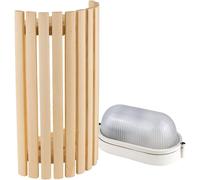 Ensemble d'éclairage pour sauna Sawo 914-VP Pin avec lampe de sauna E27 IP54 et câble en silicone de 5 m SiHF