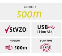 Ensemble d'éclairage VDO Eco Light M60 USB + rouge plus USB