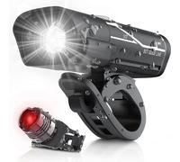 Ensemble D'éclairage Vélo Rechargeable Usb 1000 Lumens, Phare Avant De Vélo À 3 Led Ultra-Lumineux, Étanche Ipx5, Lampe De Poche De Sécurité Pour Vélo, Rotation À 360°, 3 Interrupteurs