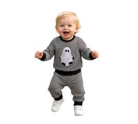 Ensemble décontracté Deux pièces pour Petits garçons Sweat à Capuche Pantalon imprimé Halloween Automne Hiver