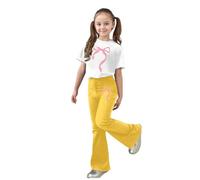 Ensemble décontracté et élégant pour Filles, composé d'un Pantalon évasé et d'un imprimé nœud. Deux pièces coordonnées pour Jouer avec des Tout-Petits et des Enfants./A