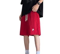 Ensemble Décontracté Homme Cinq Pièces Pantalon Short Été Nouvelle Mode Confortable Respirant Léger (Red, XXXXL)