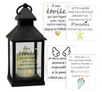 Ensemble Décoratif pour Lanterne de Mariage, 4 Stickers Commémoratifs, Motifs Ailes d'Ange, Cœur, Croix, Messages en Sticker Lanterne Souvenir Défunt Décoration Mariage Pour Pensée des êtres chers au