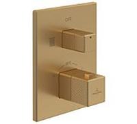 Ensemble décoratif Villeroy et Boch Mettlach TVS12600300076 thermostat encastré avec réglage du volume à deux voies, or brossé
