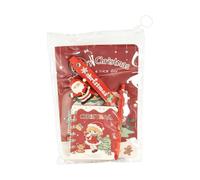 Ensemble d'écriture pour Filles - Petit carnet de Notes de Noël avec Stylo, Porte-clés | pour Les et Les élèves dans la Salle de Classe Scolaire pour étudier la Note, Rouge, se beskrivning