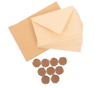 Ensemble D'écriture Vintage Beige avec Enveloppes et Papier Ligné | Fermeture Cachet de Cire, Kit Inclus, Écriture Fluide, Usage Professionnel et Réflexions Quotidiennes