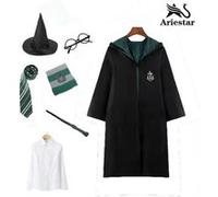 Ensemble déguisement enfant Ariestar® costume Harry Potter taille 145CM pour fête Halloween Carnaval Party Noël - Serpentard noir G