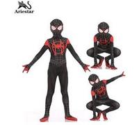 Ensemble déguisement enfant Ariestar® costume Spiderman taille 140CM pour fête Halloween Carnaval Party Noël #MKSM03 noir G