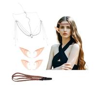Ensemble d'elfes - Bandeau - Bandeau tressé - Élastiques - Oreilles d'elfe - Longues et courtes - Oreilles d'ange - Pour cosplay, Halloween, carnaval