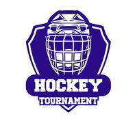 ensemble d'emblèmes et de badges avec logo de hockey sur glace Stickers gravés 49.2x59.4cm Décoration de carrosserie Bleu foncé