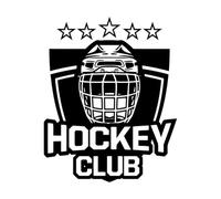 ensemble d'emblèmes et de badges avec logo de hockey sur glace Stickers gravés 65.6x81.6cm Personnalisation Noir