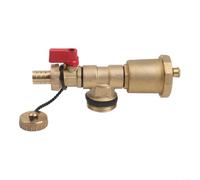 Ensemble d'embouts de collecteur en laiton de 2,5 cm avec fonction de ventilation d'air, capacité de vidange et manomètre pour applications de chauffage hydraulique