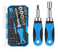 Ensemble d'embouts de tournevis à cliquet magnétiques 44 en 1, ensemble d'embouts de tournevis multiples, outil à main domestique avec boîte à outils, étui de rangement pour ordinateur portable