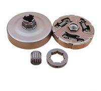 Ensemble d'embrayage de pignon de jante avec tambour 3/8"-7T et roulement à aiguilles compatible avec les modèles de tronçonneuse 394 395 395XP 185 285, remplacement pour 503625903 et 503625901 Pièce