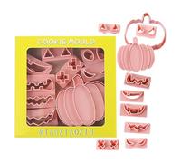 Ensemble d'emporte-pièces à la, emporte-pièce à la avec visage - Emporte-pièces de Thanksgiving d’automne,Paquet de 10 emporte-pièces, tampons de qualité alimentaire pour la déco