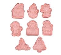 Ensemble d'emporte-pièces de Noël - 8 pièces moule à , moule à pâtisserie, moules à bonbons en acier inoxydable, faciles à utiliser, parfaits pour la pâtisserie de vacances, idée pour Noël