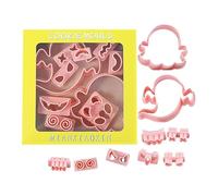Ensemble d'emporte-pièces de Noël - Kit d'emporte-pièces fantôme de Noël | 10 pièces de moules à biscuits de Noël, kit d'emporte-pièces fantôme de dessin animé, outils de cuisson avec surfaces lisses