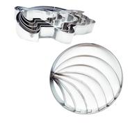 Ensemble d'emporte-pièces en forme de cochon et de coquillages - Double face en acier inoxydable - Tampon pour fondant et biscuits - Outils de bricolage pour gâteaux - Coupe-tôle pour pâtisserie et