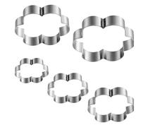 Ensemble d'emporte-pièces en forme de fleur de 12,7 cm, 10,2 cm, 7,6 cm, 5,1 cm, outil de cuisson pour biscuits faits maison en acier inoxydable pour les vacances