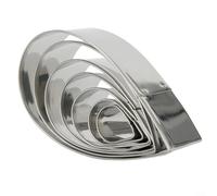 Ensemble d'emporte-pièces en forme de goutte d'eau en acier inoxydable pour décoration de gâteaux, biscuits, pâtisseries et décorations en sucre