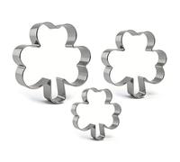 Ensemble D'emporte-pièces En Forme De Trèfle En Acier Inoxydable, 3 Pièces, Moule À Biscuits En Forme De Trèfle Pour La Cuisson Du Fondant, De La Pâtisserie, Emporte-pièces De Qualité Al