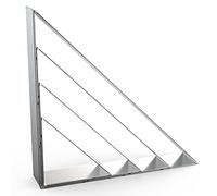 Ensemble d'emporte-pièces triangulaires 45/90 degrés - 12,7 cm, 10,2 cm, 7,6 cm, 5,1 cm - Demi-carré angle droit triangle cadre géométrique plaque emporte-pièces formes moules - Acier inoxydable