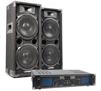 Skytec Kit Soiree - Enceinte Puissante avec Amplificateur Professionnel, Idéal pour Vos Soirées