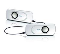 Ensemble D'Enceintes Stéréo Portables Philips SBA220 Jack 3,5Mm Blanc