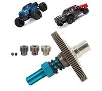 Ensemble d'engrenages à pantoufle en métal 91T pour voitures 1/10 RC, ensemble de mise à niveau différentiel en acier trempé avec pignon 17T 19T 21T, engrenage d'embrayage (Bleue)