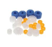 Ensemble d'engrenages de broche en plastique for moteur à engrenages, pièces de bricolage, réducteur, roues dentées, accessoires for jouets et moteurs (26 pièces).