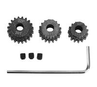 Ensemble d'engrenages de moteur RC 15T 17T 20T, pignons en acier haute performance 0,8MOD 32P pour voitures RC ARRMA Granite Big Rock Typhon Senton 3S 1/10, noir, lot de 3 avec clé