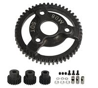 Ensemble d'engrenages de voiture RC 32P 0.8M 50T, engrenage droit |Pignons en acier 16T 18T 20T pour Traxxas Slash 2WD 1/10 |Pièces de moteur robustes et kit d'installation