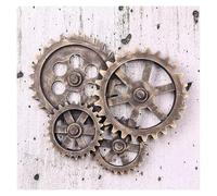 Ensemble D'engrenages En Bois De 4 Pièces, Décoration Murale Roue Dentée Style Steampunk Industriel, Géométriques, Mural For Bar, Garage, Bureau, Hôtel(Gold)
