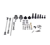 Ensemble d'engrenages RC avant et arrière, accessoires de mise à niveau en métal, haute performance, durable, usiné avec précision, adapté aux modèles de voitures WPL série C14 (Couleur titane