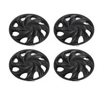 Ensemble d'enjoliveurs de Roue Noirs 4 pièces 13 Pouces - Enjoliveurs de Roue de Voiture universels adaptés pour Focus, C3 C2, - Protecteur de Jante et Style Sportif