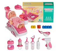 Ensemble Dentiste Enfant | Jeu Éducatif Ludique d'Imitation | Coffret Docteur Fille pour Jeu Symbolique - pour Apprentissage en Famille École Maternelle Fête et Maison