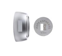 Ensemble D'entonnoirs De Dosage Magnétique, Anneau De Dosage For Expresso Et Écran De Rondelle, Porte-filtre Sans Fond De 58MM Avec 10 Aimants(51mm,Silver)