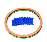 Ensemble D'entraînement d'agilité, 10 Cerceaux Colorés pour Chien | Plastique durable, Utilisation intérieure et extérieure, Renforce la coordination