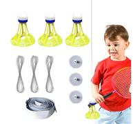 Ensemble D'entraînement De Badminton Solo - Corde D'entraînement De 1,6 M, Outil Dentraînement Au , Aide Au Badminton Pour Un Seul Joueur Avec Trois Balles Lumineuses | Équipement De Fitness Et