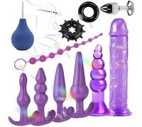 Ensemble D'EntraîNement De Hanche De 11 PièCes Avec Bagues éLastiques, Accessoires De Port Interactifs De FêTe Pour Hommes Et Femmes, 3 Couleurs à Choisir - Q (Violet)