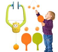 Ensemble d'entraînement de tennis de table - Jeu de pong solo flexible, barre élastique réglable, outil d'exercice d'équilibre, plaisir familial, kit de sport d'intérieur en plein air | Parfait pour