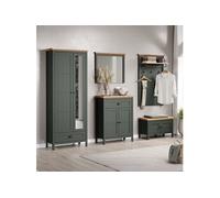 Ensemble d'entrée 5 pièces vert sapin et naturel - NUVEM