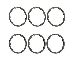 Ensemble d'entretoises de moyeu en aluminium pour cassette à 7 à 11 vitesses - Ajustement fin - Usiné CNC 6061 - Alliage anodisé noir - Design à 9 fentes - Compatible avec les corps HG Freehub précis