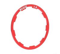 Ensemble d'entretoises en alliage d'aluminium pour cassette de vélo - Rondelle de moyeu de 39 mm pour réglage de la roue libre et du corps du moyeu libre, kit de cales de 0 à 2,5 mm (rouge 1 mm)