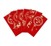 Ensemble d'enveloppes rouges chinoises - Paquets cadeaux traditionnels du Nouvel An vietnamiens, décor d'argent classique | Joyful Celebration Accessories for Kids Boys Girls Youth Teens Son Daughter