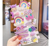 Ensemble D'épingles À Cheveux Pour Enfants, 14 Pièces, Jolies Petites Filles, Princesse, Style Doux, Animal, Floral, Décoration, Pince À Frange