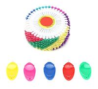 Ensemble d'épingles à Coudre en Plastique Multicolore à tête de Perle, épingles Droites avec enfile-Aiguille pour travaux manuels, Couture, Tricot, Fabrication de Chapeaux, Sacs,